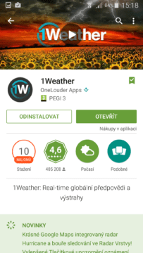 Aplikace 1Weather-1