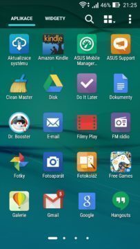 Asus Zenfone Max předinstalované app 1