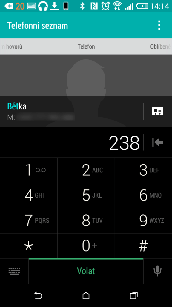 Dialer kontakty a lidé 1