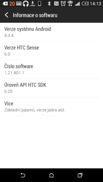 HTC Desire 820 -  systém Android 4.4.4