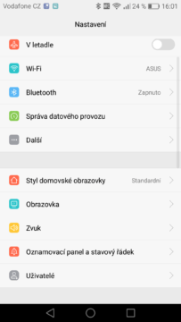 Huawei P9 nastavení 1