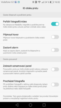 Huawei P9 otisk prstu