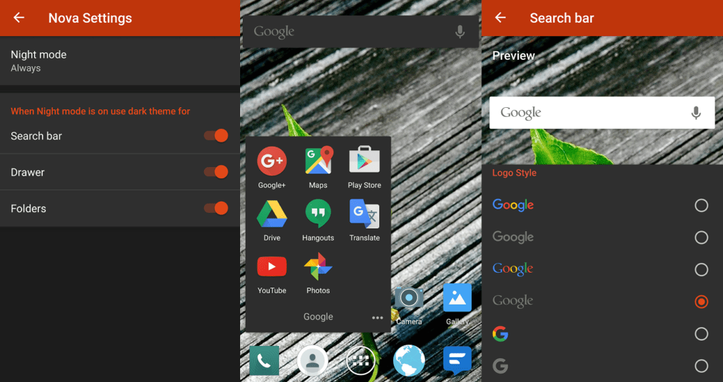 Nova Launcher testuje v betě noční režim