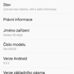 Samsun Galaxy S6 Edge –  verze systému Android (1)