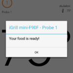 iGrill mini – alarm a upozornění