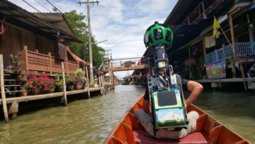 Batoh s 360kamerou pro pořizování snímků Street View