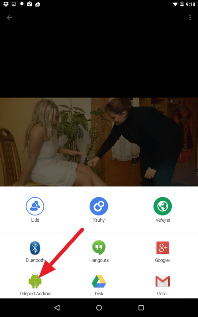 Přenos souborů přes Android Beam