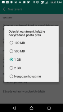 Nastavení oznámení