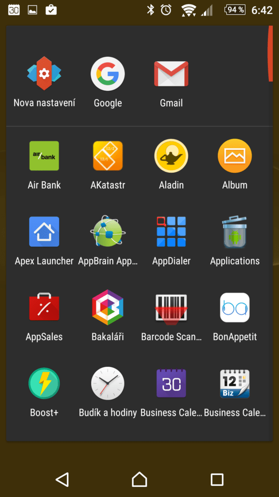 Nova Launcher 4.3 s nočním režimem