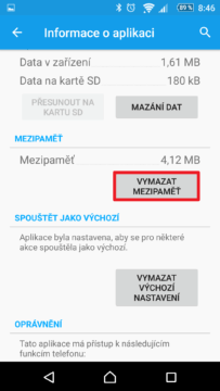 Vymazat mezipaměť