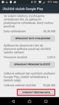 Vymazat všechna data