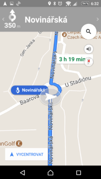 Navigace Mapy Google