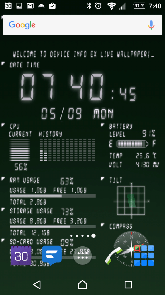 Device Info Live WallPaper