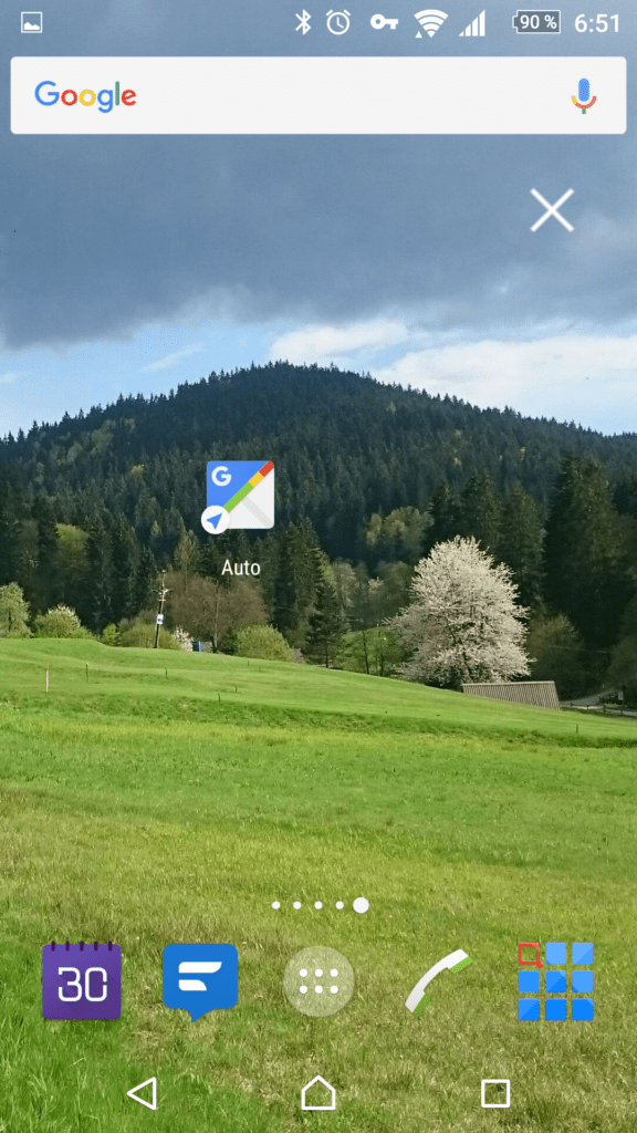 Widget režimu jízdy