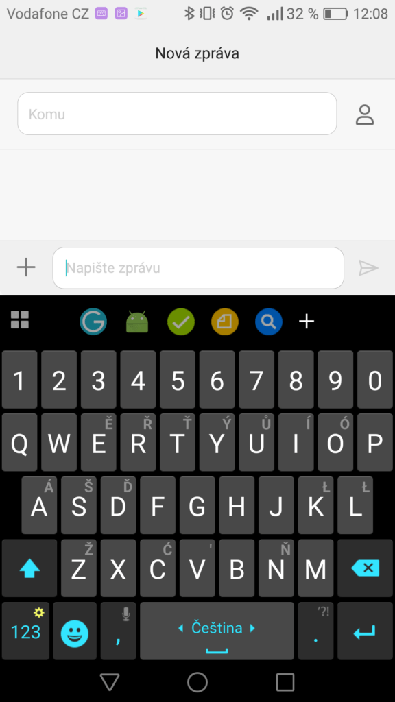 5 klávesnic z Google Play Ginger Keyboard 1