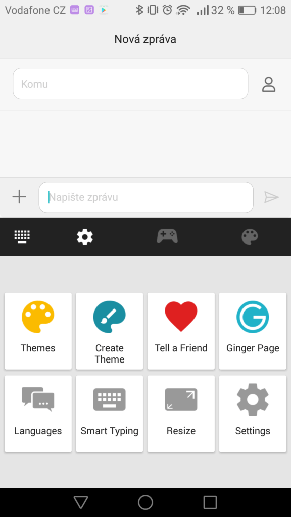 5 klávesnic z Google Play Ginger Keyboard 2