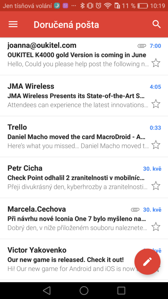 Gmail Android tipy a triky 11