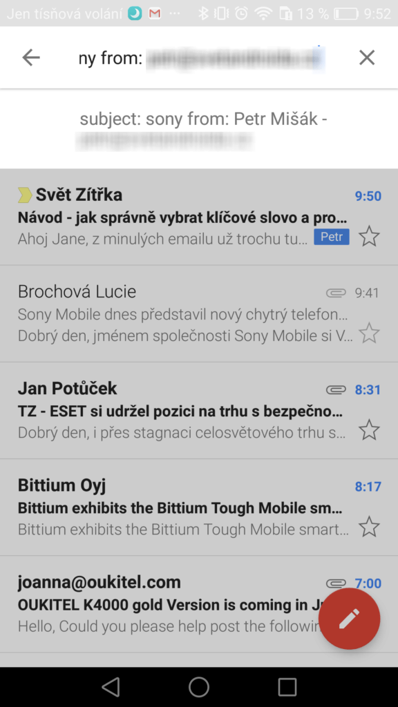 Gmail Android tipy a triky 4 1
