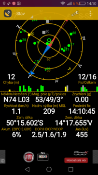 Huawei P8 - GPS satelity Huawei P8 - GPS satelity