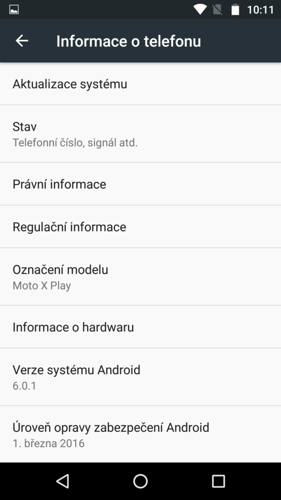 Moto X Play info o telefonu
