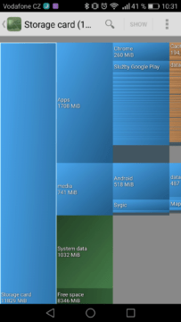 Nepořádek v Androidu – DriveUsage  2