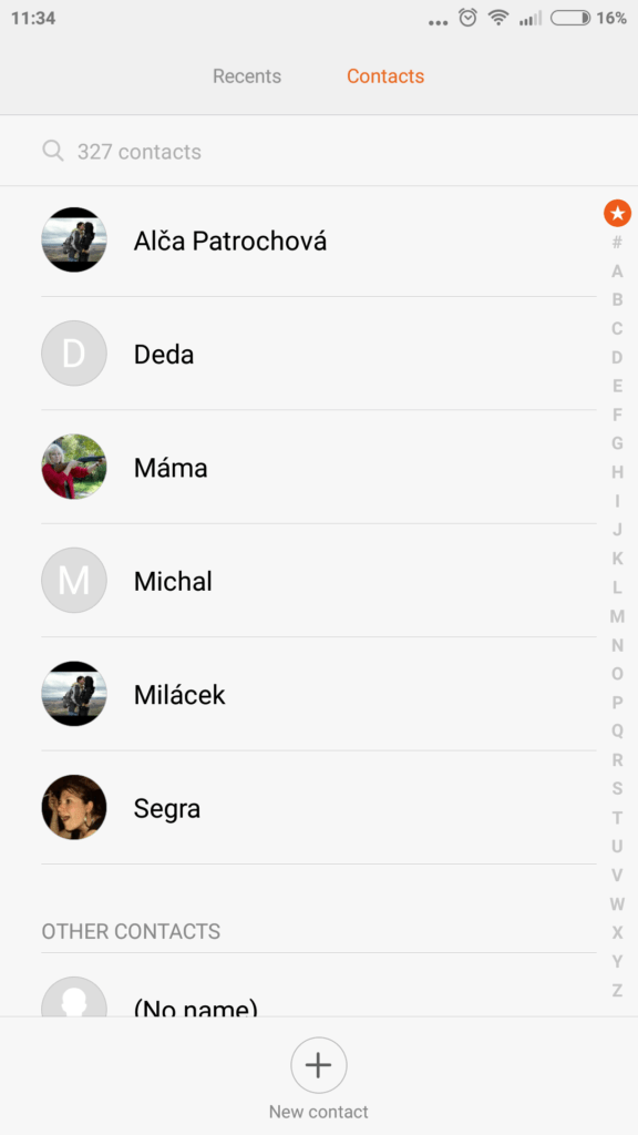 Xiaomi Mi4i Dialer a kontakty 3