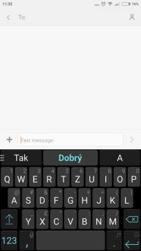 Xiaomi Mi4i -  klávesnice SwiftKey