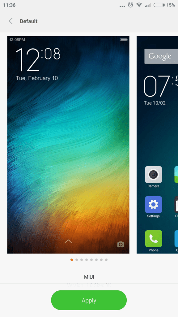 Xiaomi Mi4i prostředí systému téma