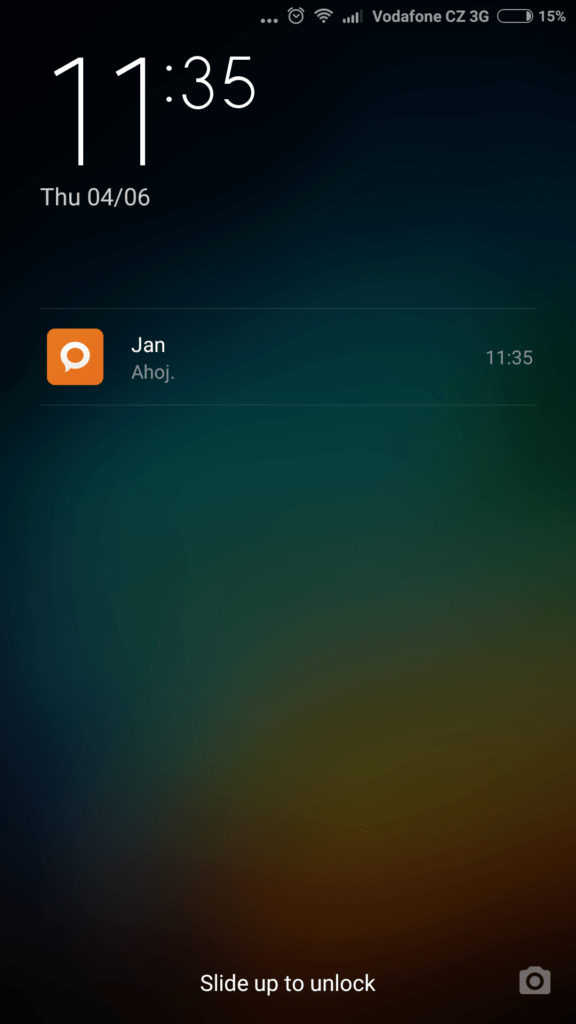 Xiaomi Mi4i prostředí systému zamykací obrazovka 1