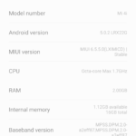 Xiaomi Mi4i –  verze systému MIUI (1)
