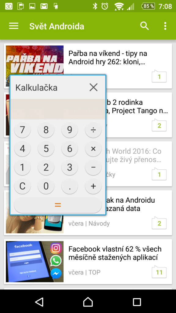 Kalkulačka nad naší aplikací