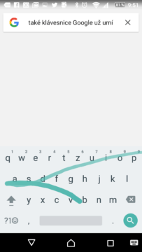 Klávesnice Google umí psaní gesty