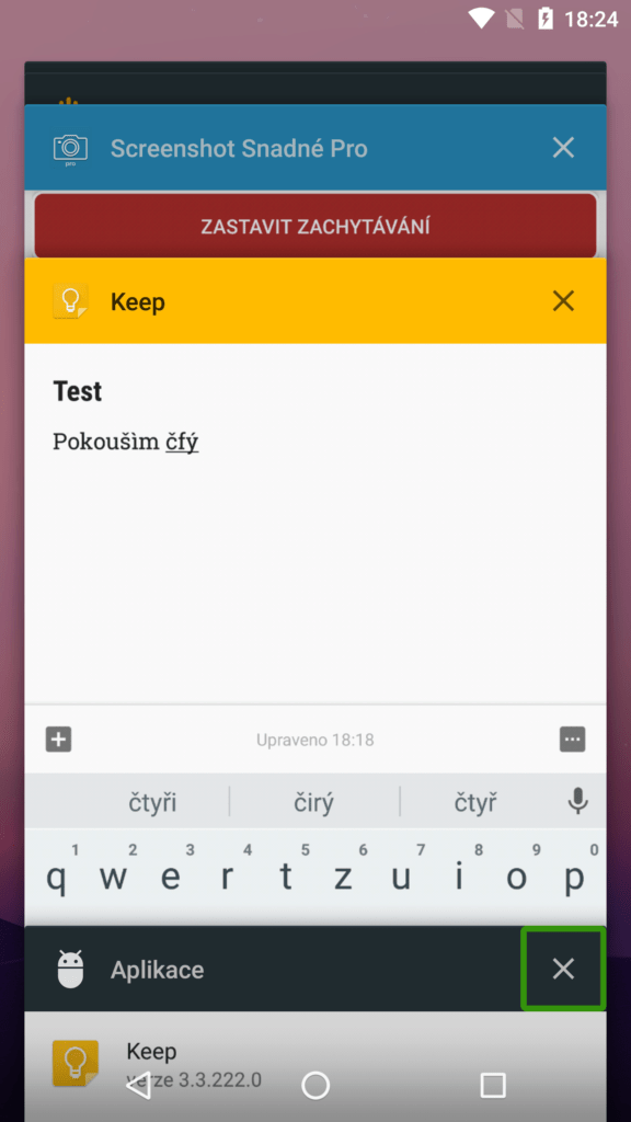 Psaní s klávesnicí v režimu splitscreen trochu omezuje rozhled