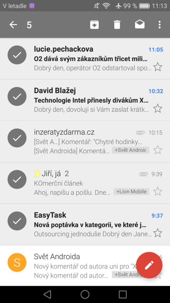 Gmail oznaceni vice zprav 2