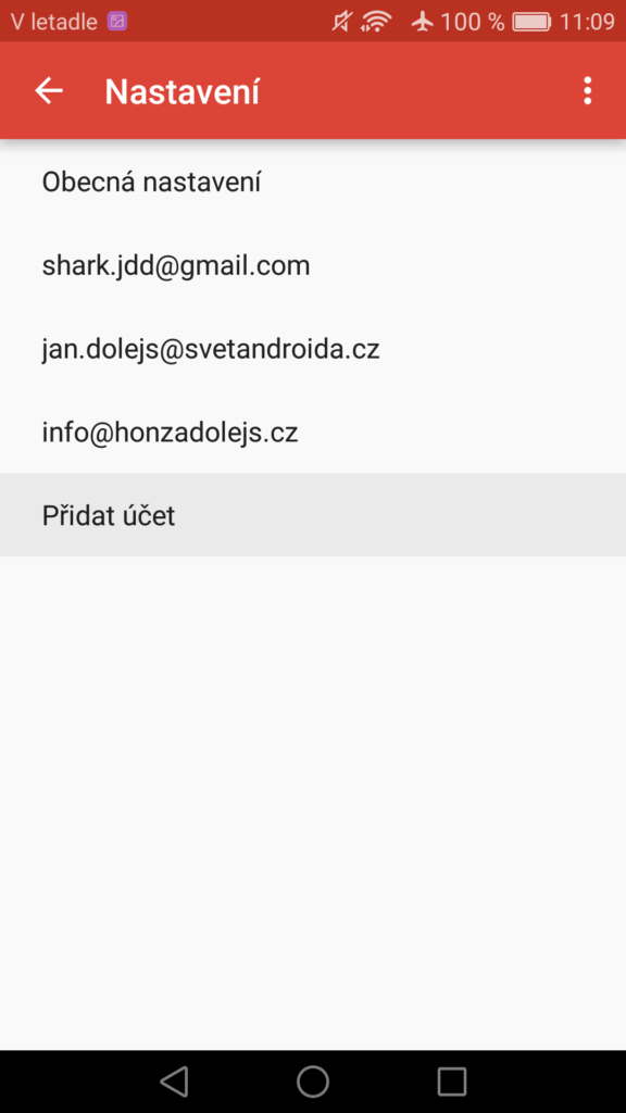 Gmail pridani pop3 imap 1