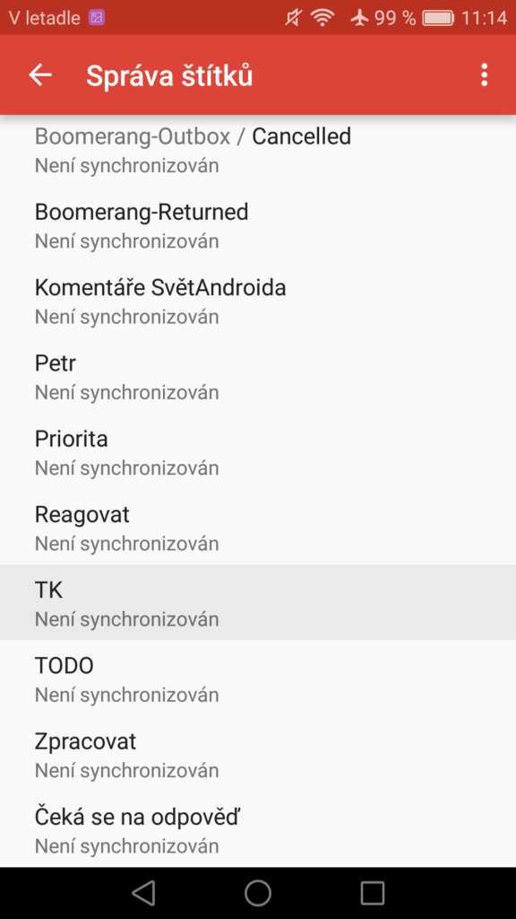 Gmail upozorneni stitky 1