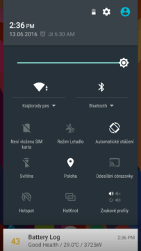 Hyundai Cyrus HP554O systém notifikační lišta 2