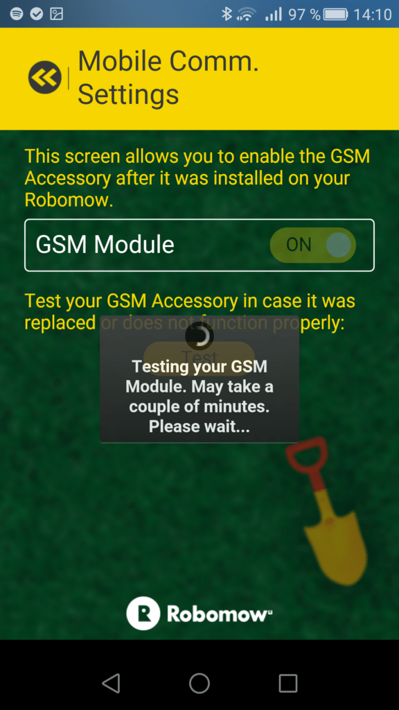 Robomow Aplikace GSM modul