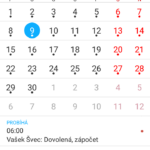 Sony Xperia M4 Aqua – kalendář