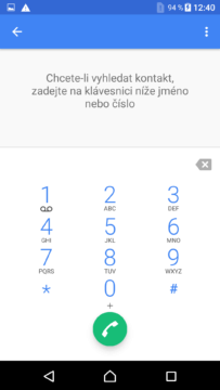 Sony Xperia X dialer