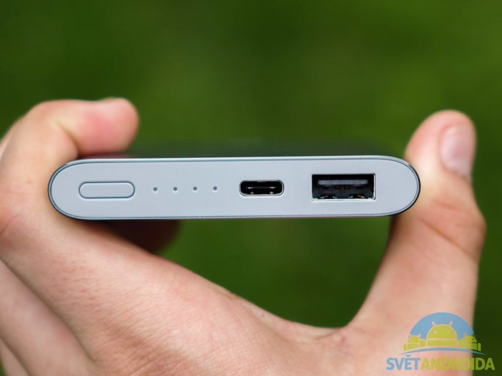 Xiaomi Power Bank 10000 mAh USB-C - konstrukce, konektory