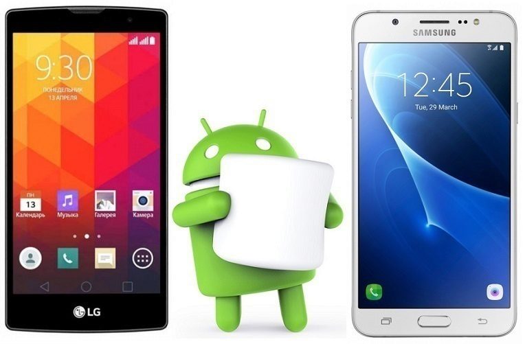 android marshmallow lg samsung