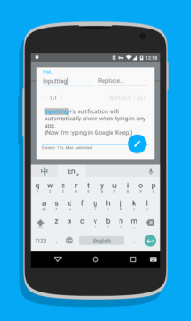 inputting plus