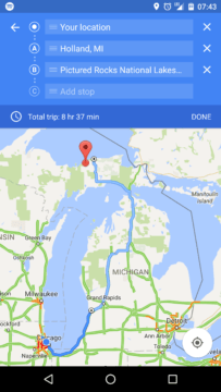 Mapy Google umí navigovat přes více bodů