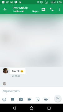 Hangouts 11 s tlačítkem kamery