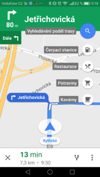 Google Mapy – trik, vyhledávaní okolo trasy 1