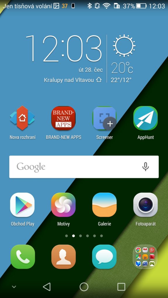 Honor 6 Plus prostředí systému domácí obrazovka