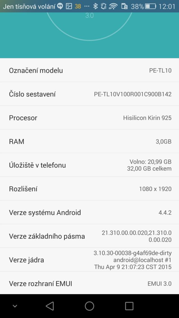 Honor 6 Plus verze systému Android 1