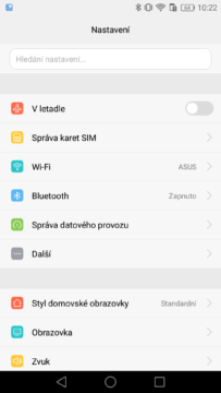 Honor 7 Lite nastavení