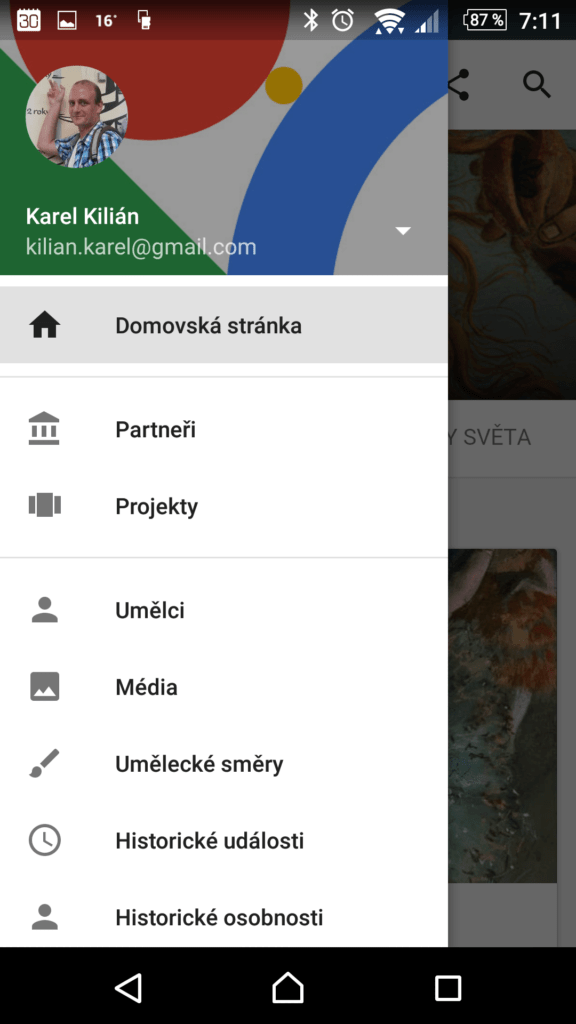 Postranní nabídka